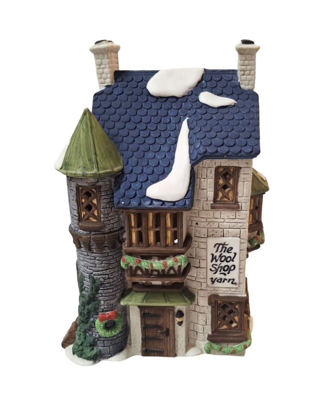 Bennington Christmas Dickens Village Series The Wool Shop Lighted Building By De